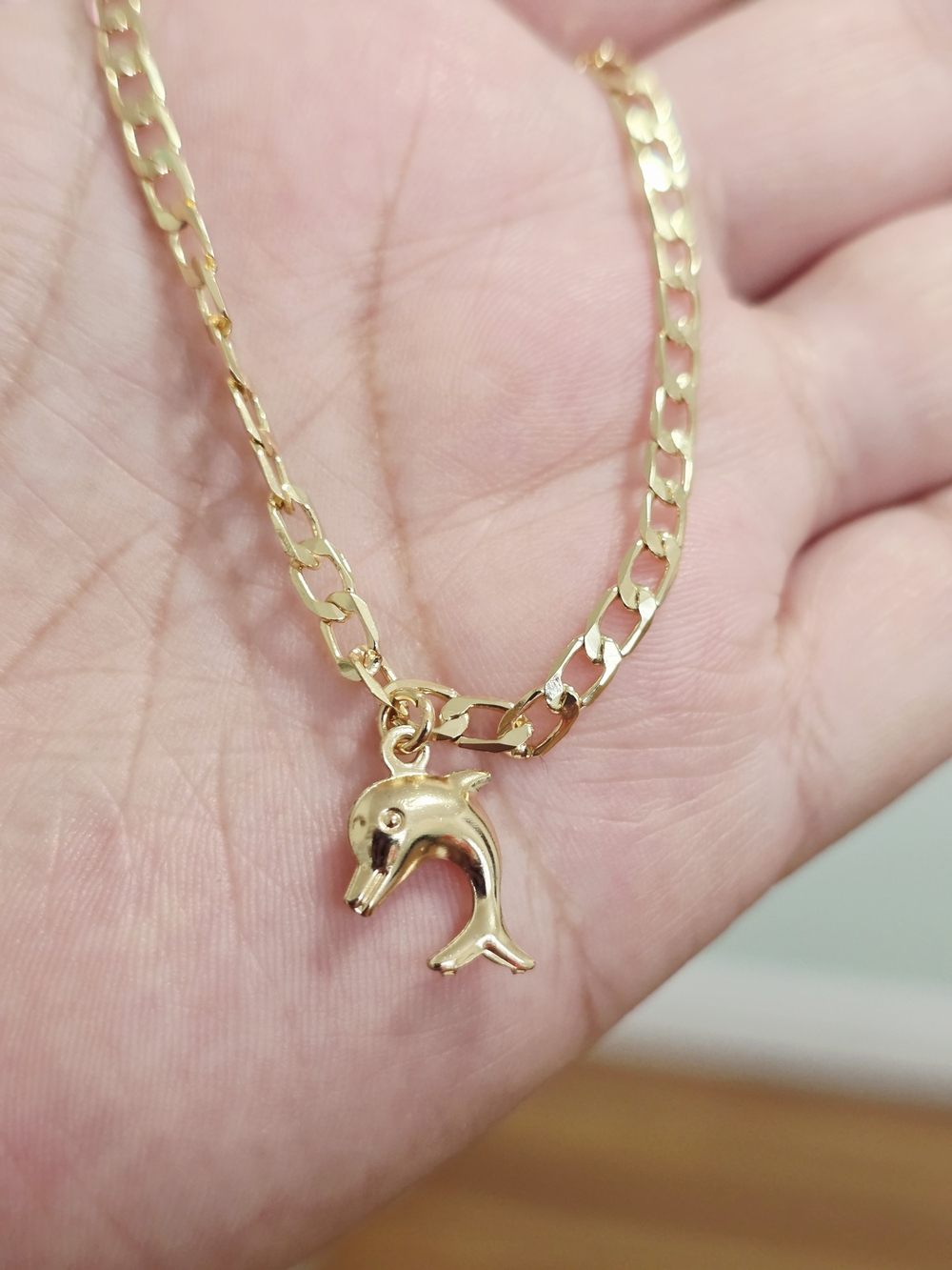 14k Gold Plated Dolphin Charm Bracelet - Women Jewelry Bracelets